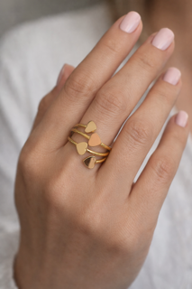 انگشتر قلب چند ردیفه